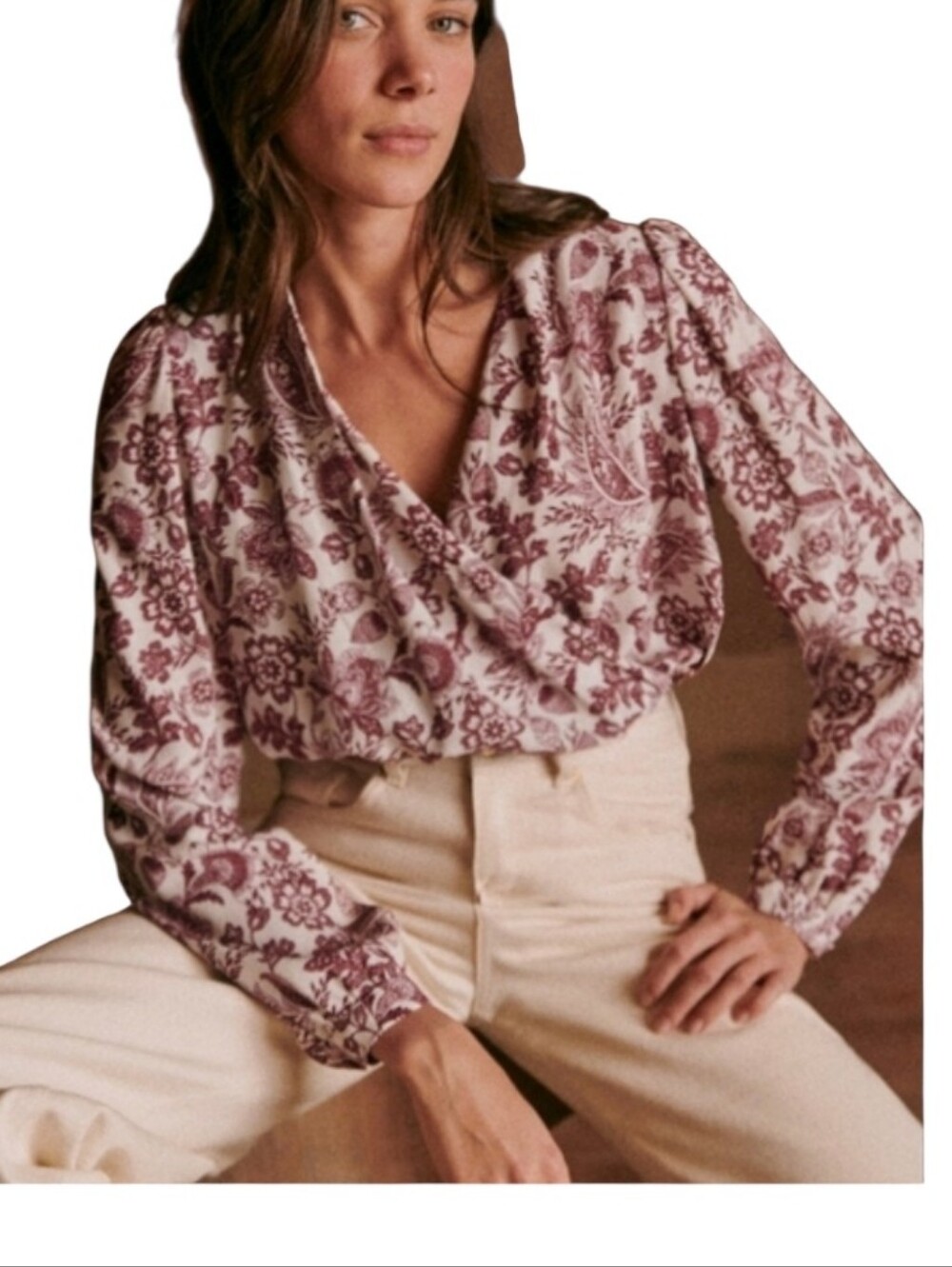 Sezanne Abelia Faux Wrap Blouse - S (4)           L43